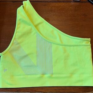 Fabletics Neon Yellow One-Shoulder Sports Bra